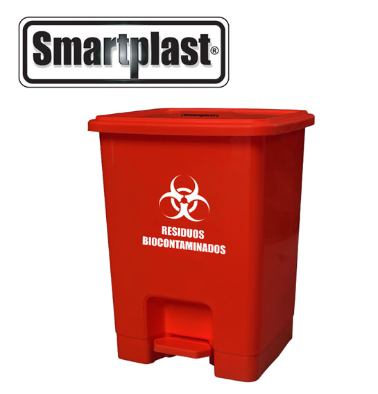 tacho de 15 litros con pedal smartplast tacho de 15 litros con pedal biocontaminados smartplast