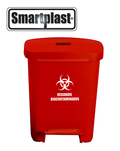 tacho de 30 litros con pedal smartplast tacho de 30 litros con pedal biocontaminados smartplast